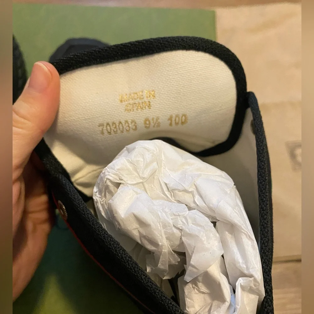 NWT Gucci GG men’s black interlocking G canvas high-top sneakers - Picture 4 of 9